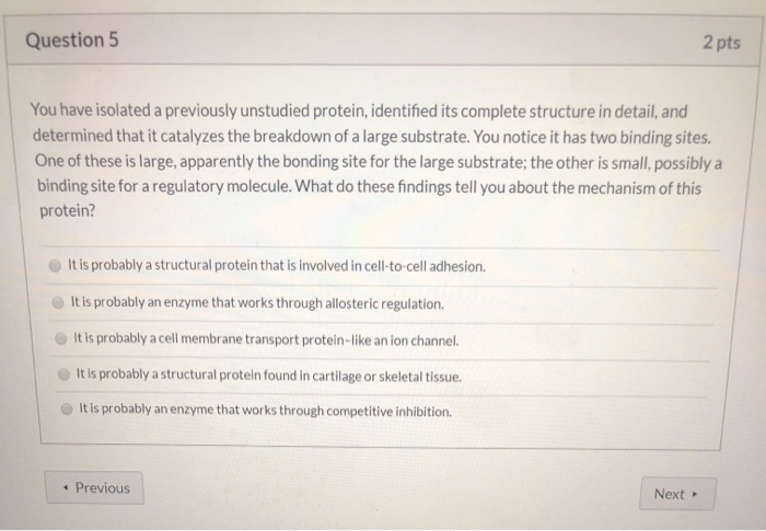 Solved Question 5 2 Pts You Have Isolated A Previously | Chegg.com