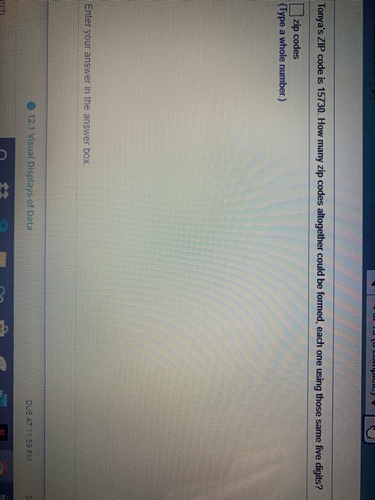 Solved Tonya's ZIP code is 15730. How many zip codes