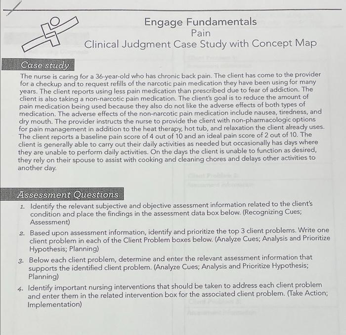 Solved to Engage Fundamentals Pain Clinical Judgment Case | Chegg.com