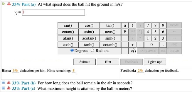 Solved A ball is kicked at ground level with an initial | Chegg.com