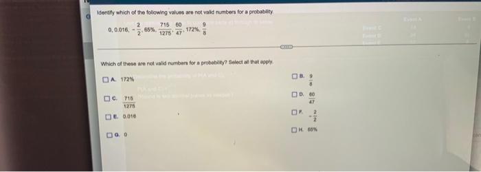 Solved Identify which of the following values are not valid | Chegg.com