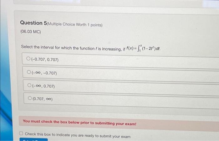 Solved Question 1(Multiple Choice Worth 1 points) (06.03 MC) | Chegg.com