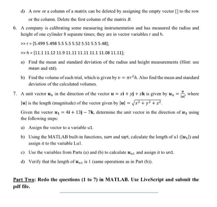 Solved Part One Write down the solution of the following Chegg