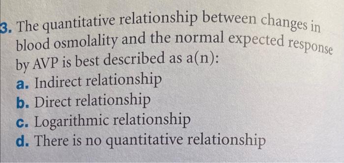 Solved 3. The quantitative relationship between changes in | Chegg.com