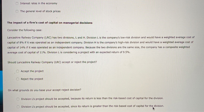 Solved 9. Factors that affect the cost of capital equation | Chegg.com