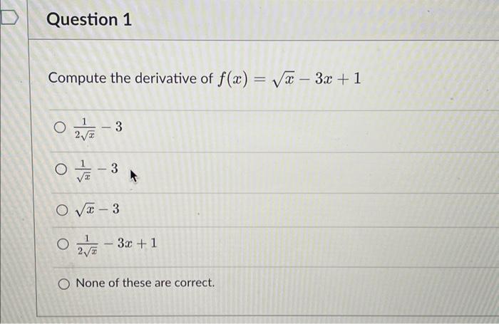 derivative of 5x 3 3x 1 )( x 1