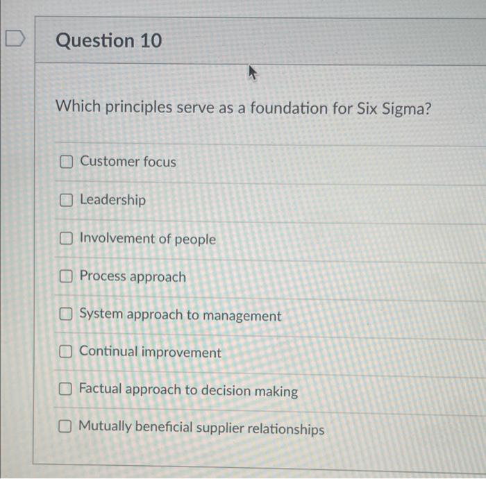 Solved D Question 10 Which principles serve as a foundation | Chegg.com