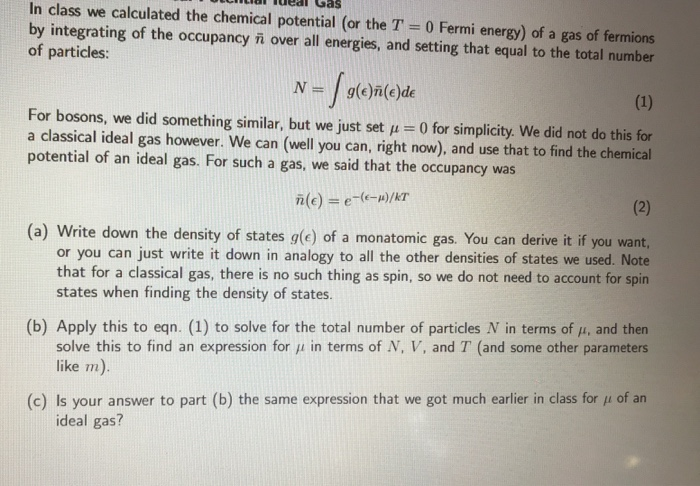 Solved Ulliliqi Luedl Gas In Class We Calculated The Chem Chegg Com