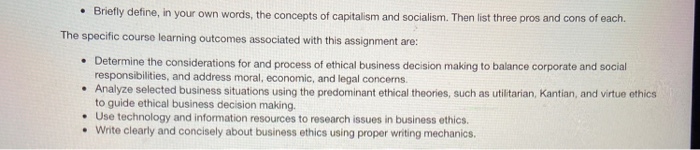 Solved Briefly Define In Your Own Words The Concepts Of Chegg
