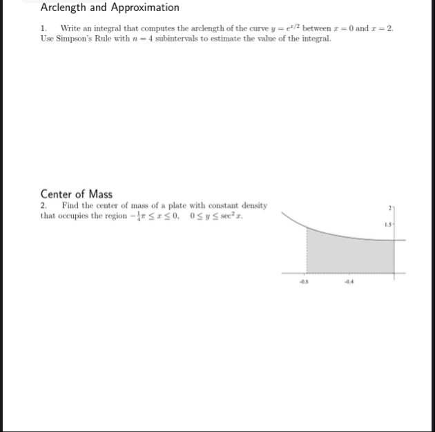 Arclength and ApproximationWrite an integral that | Chegg.com