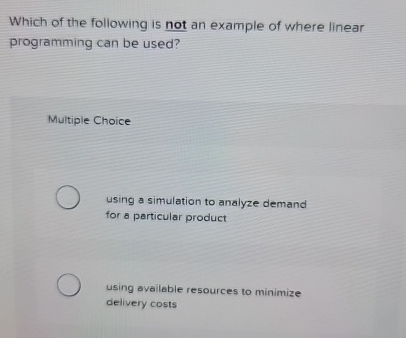 Solved Which of the following is not an example of where | Chegg.com