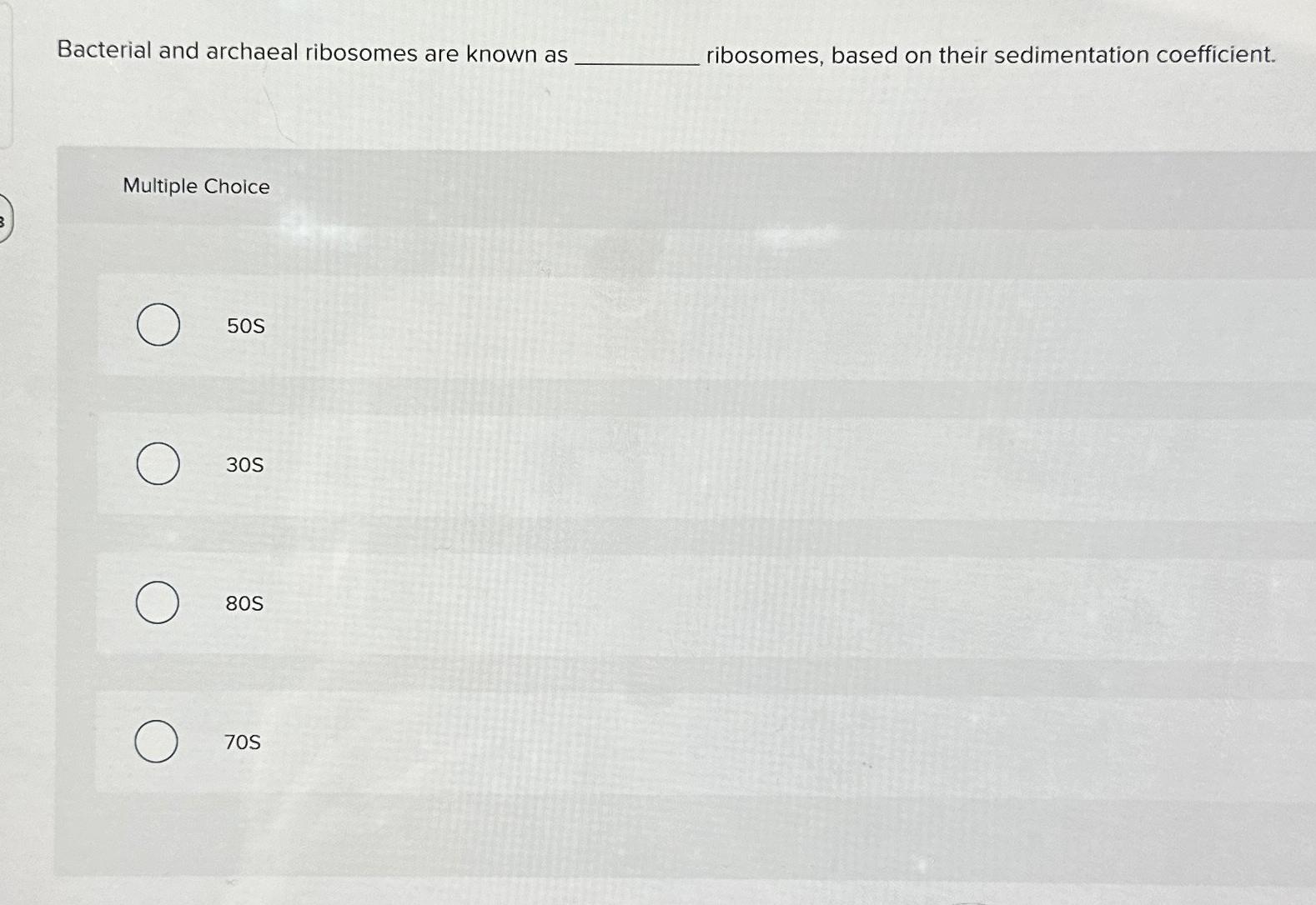 Solved Bacterial and archaeal ribosomes are known as