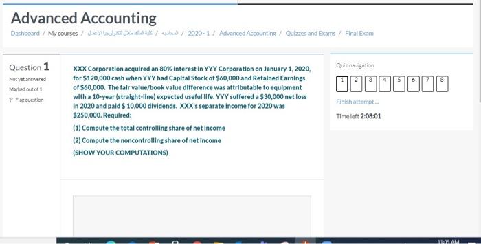 Solved Advanced Accounting Dashboard / My courses | Chegg.com