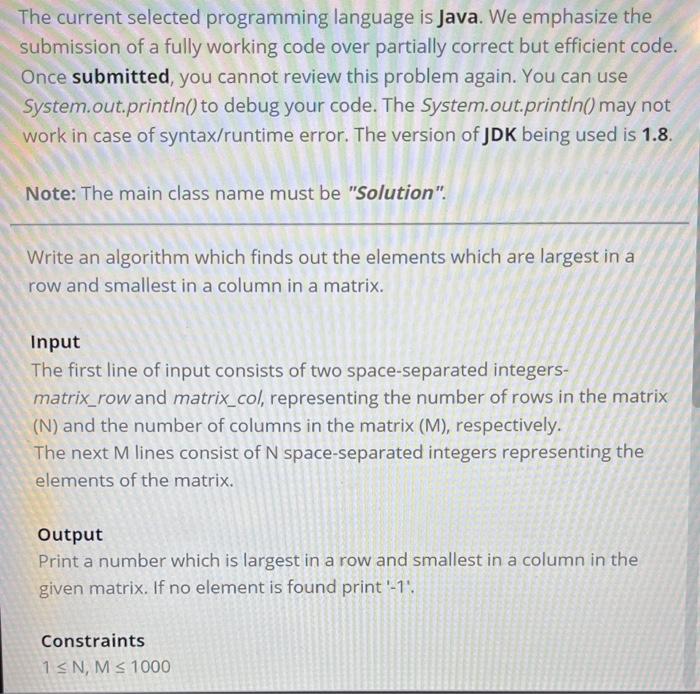 Solved write an algorithm which finds out the elements which