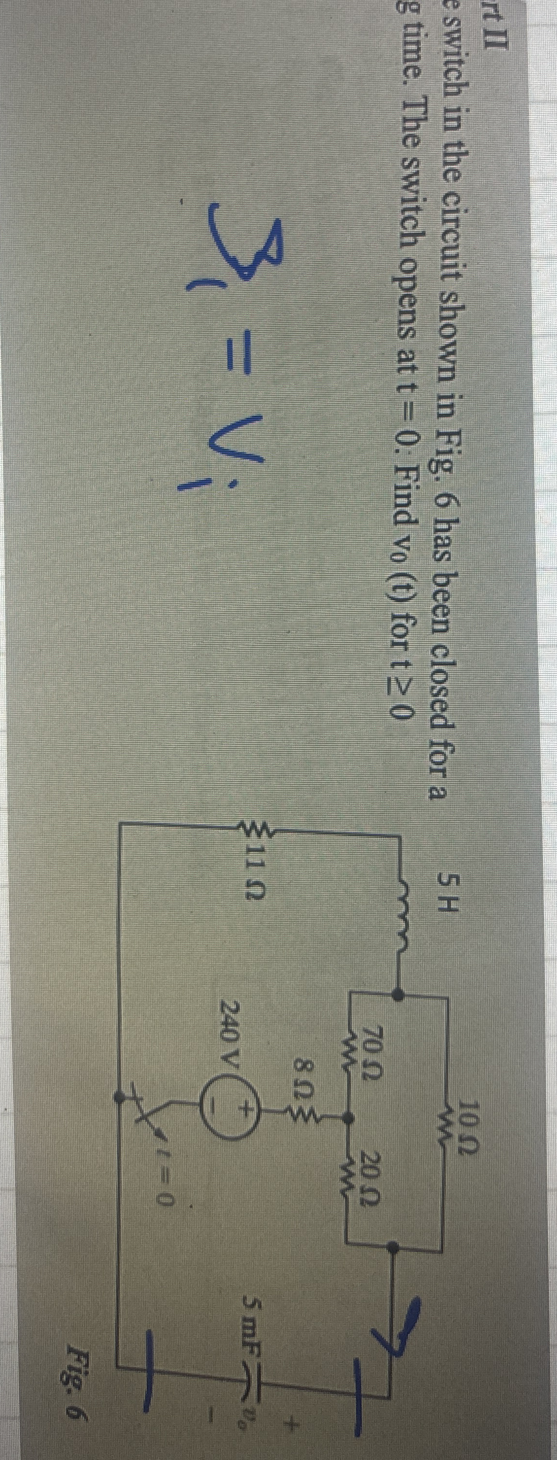 Solved Rt Iieswitch In The Circuit Shown In Fig Has Been Chegg Com