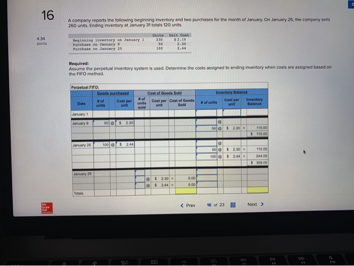 Solved A company reports the following beginning inventory | Chegg.com