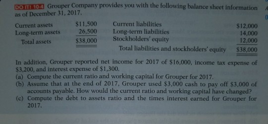 Solved 4. DDD Company provides the following balance sheet