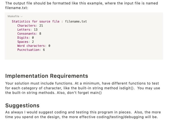 Solved Your program will read in data from a file, calculate | Chegg.com