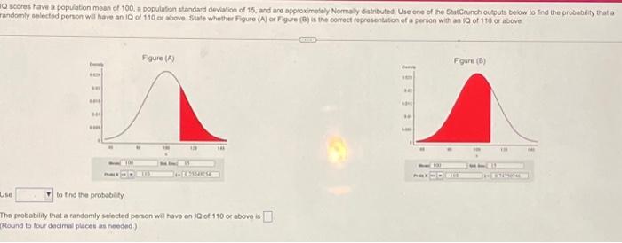 Solved Q scores have a population mean of 100, a population | Chegg.com