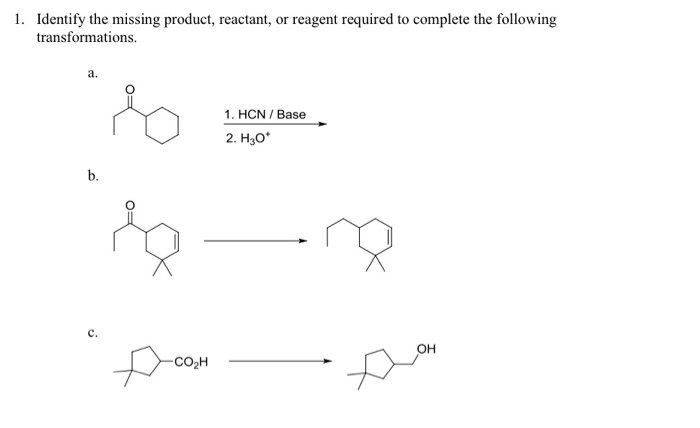 Solved Provide either tbe major products or reagents for the | Chegg.com