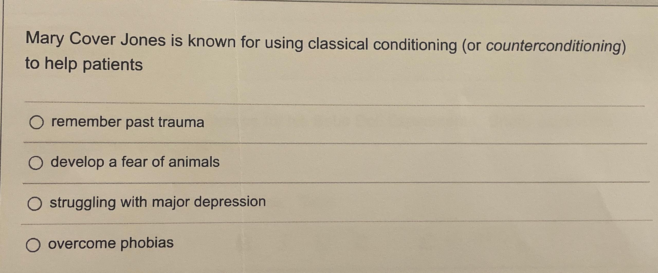 Solved Mary Cover Jones is known for using classical