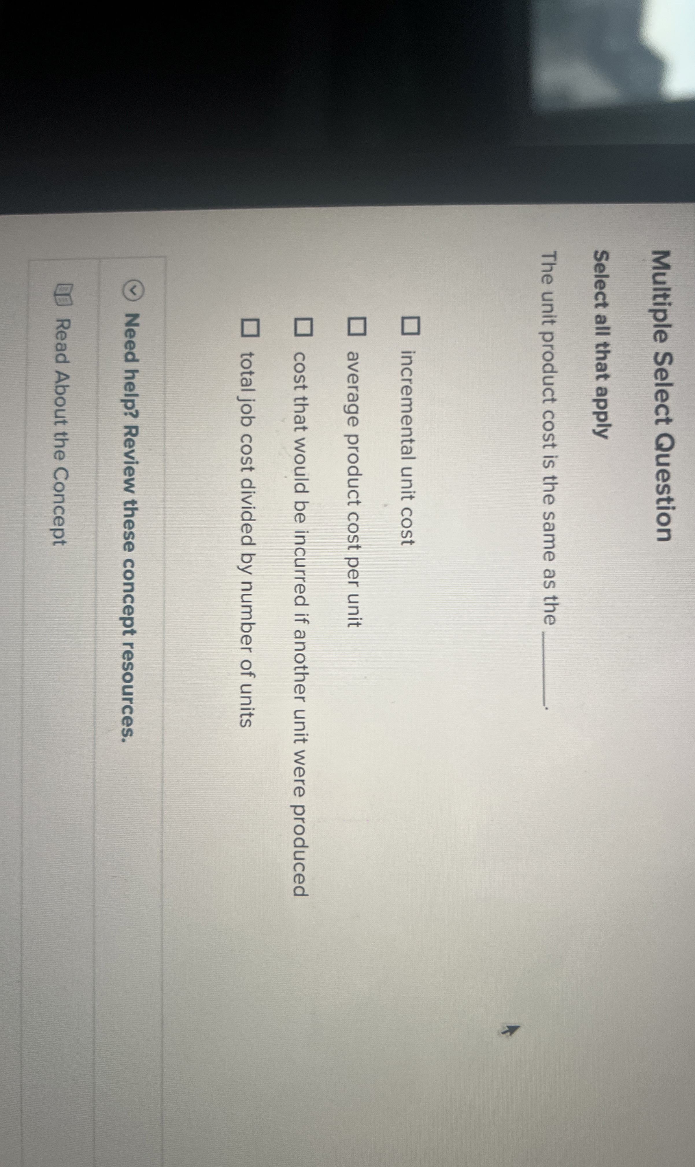 Solved Multiple Select QuestionSelect all that applyThe unit | Chegg.com