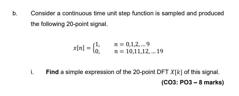 Solved b. Consider a continuous time unit step function is | Chegg.com image.