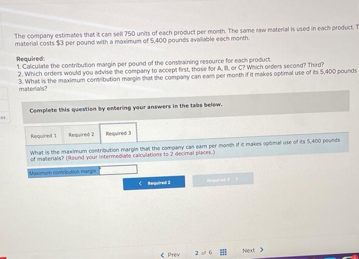 Solved Benoit Company produces three productsA, B, and C.