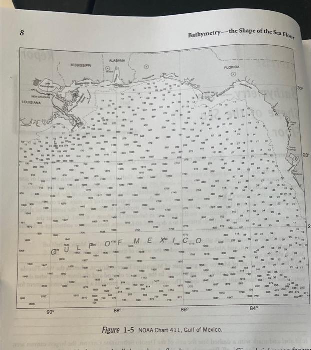 Solved Bathymetry - the Shape of the Sea Flon. Figure 1-5 | Chegg.com