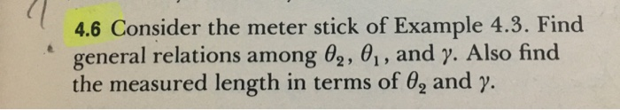Solved 4.6 Consider the meter stick of Example 4.3. Find | Chegg.com