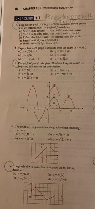 Solved 38 CHAPTER1 Functions and Sequences EXERCISES 1.3 | Chegg.com