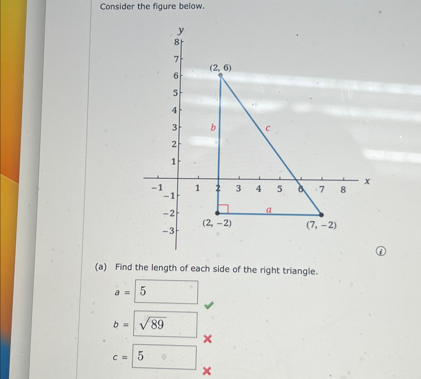 Solved Consider The Figure Below.(a) ﻿Find The Length Of | Chegg.com