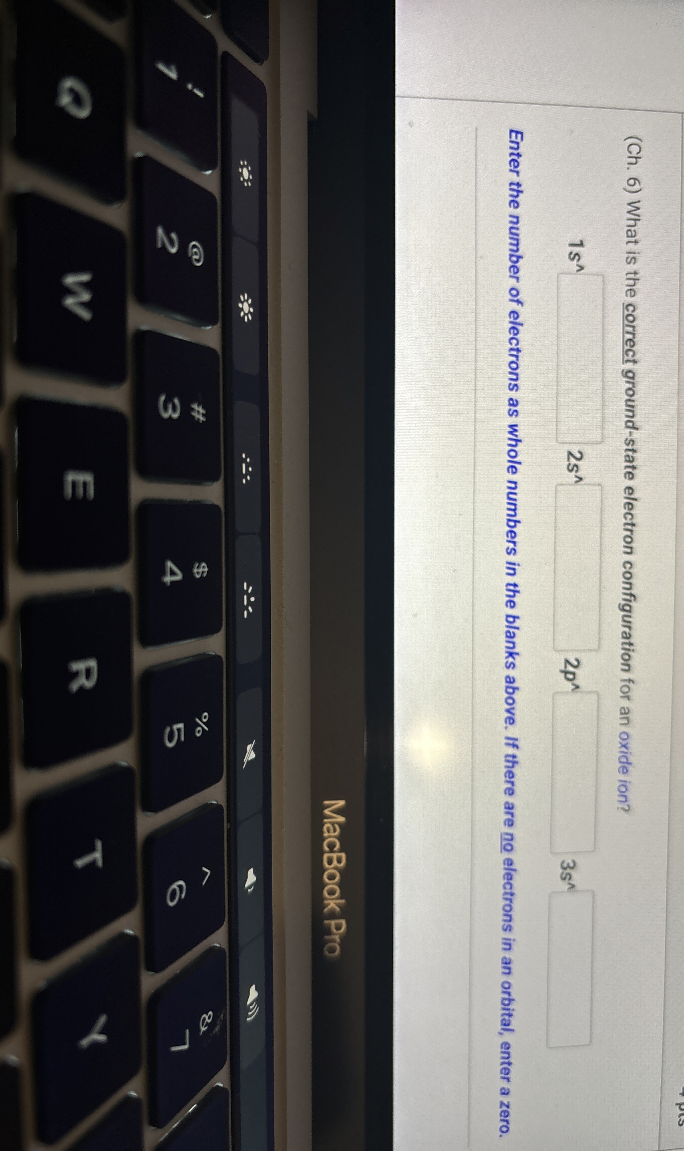 Solved (Ch. 6) ﻿What is the correct groundstate electron