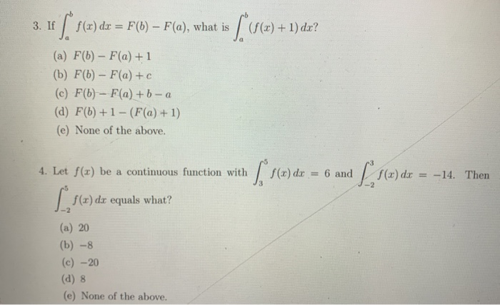 Solved 3 If F Dx F B F A What Is F X 1 Chegg Com