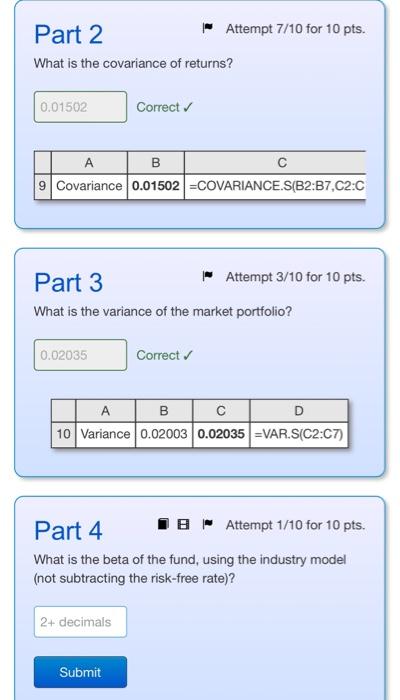 Solved Intro The following table shows rates of return for a | Chegg.com