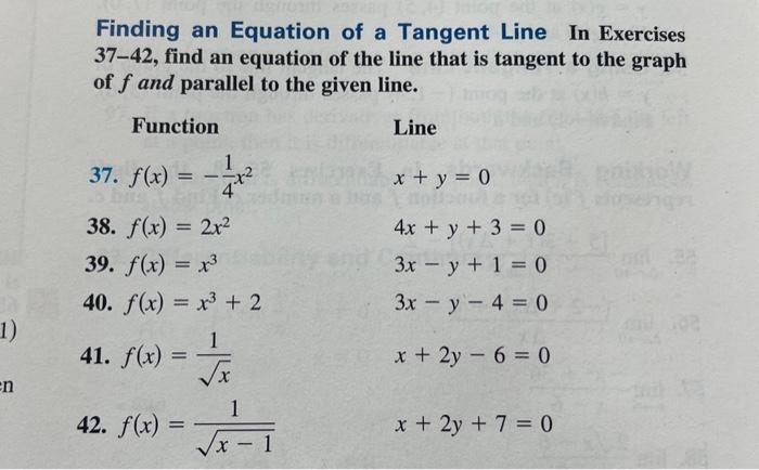 Solved Finding an Equation of a Tangent Line In Exercises | Chegg.com