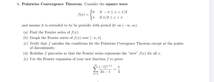 Solved 6. Pointwise Convergence Theorem. Consider The Square | Chegg.com