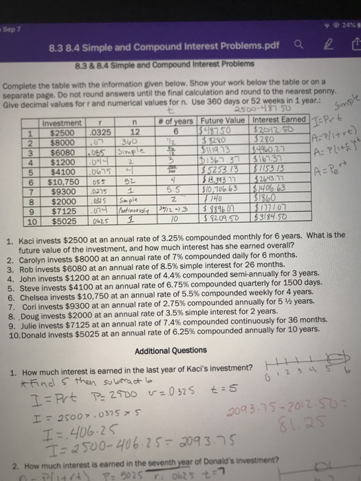 Solved 24 Sep 7 Simple 8 3 8 4 Simple And Compound Chegg