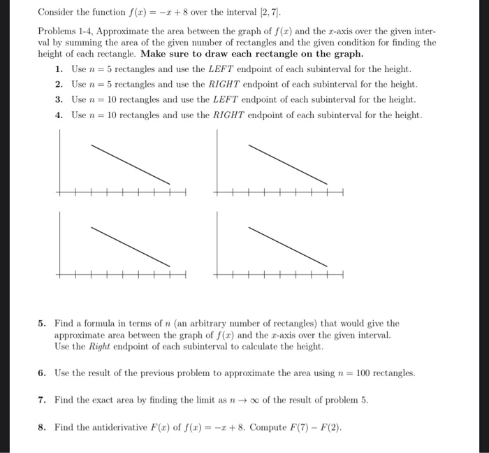 Solved Consider the function (c) = - + 8 over the interval | Chegg.com