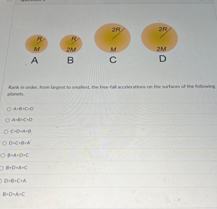 Solved Rank In Order, From Largest To Smallest, The | Chegg.com