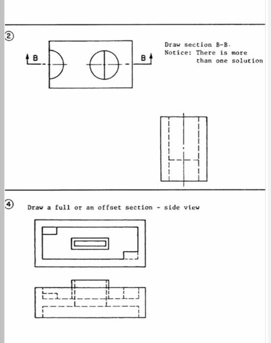 Solved 0 Complete front view - half section Draw full | Chegg.com