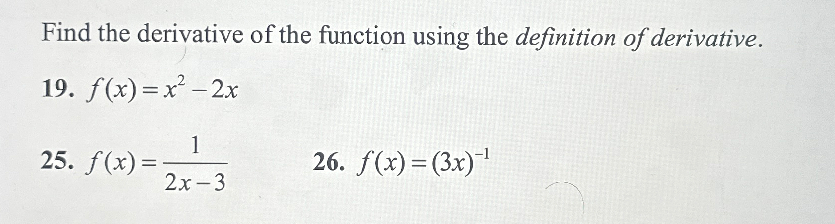 Solved Find the derivative of the function using the | Chegg.com