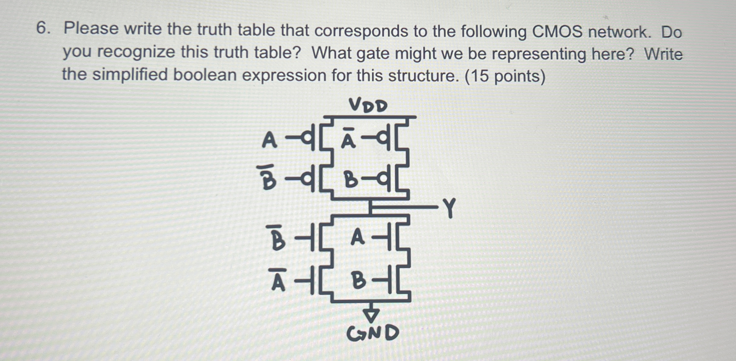 Solved Please write the truth table that corresponds to the | Chegg.com