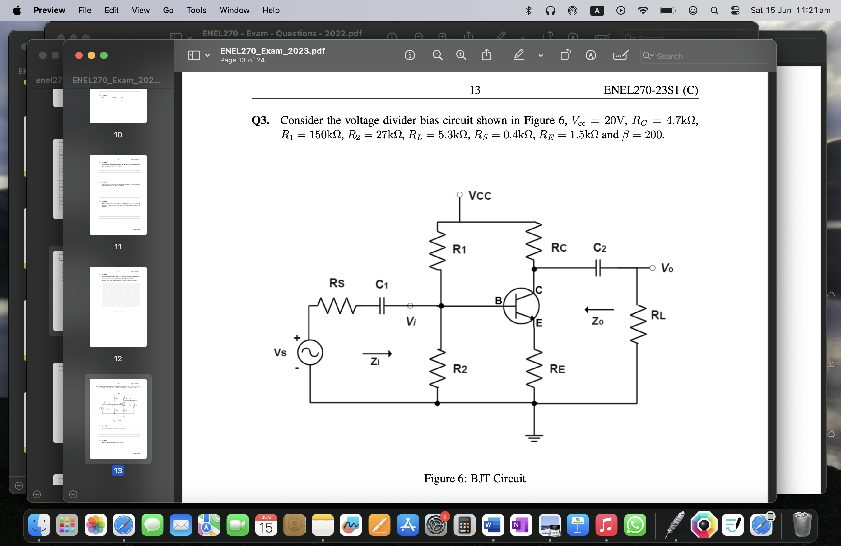 Solved Q3. ﻿Consider the voltage divider bias circuit shown | Chegg.com