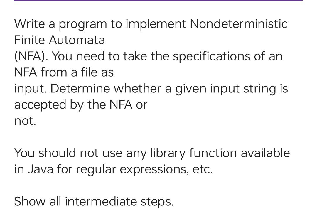 Solved give code in java, which is in accordance with given | Chegg.com