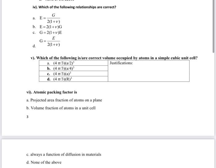 Solved Iv). Which Of The Following Relationships Are | Chegg.com