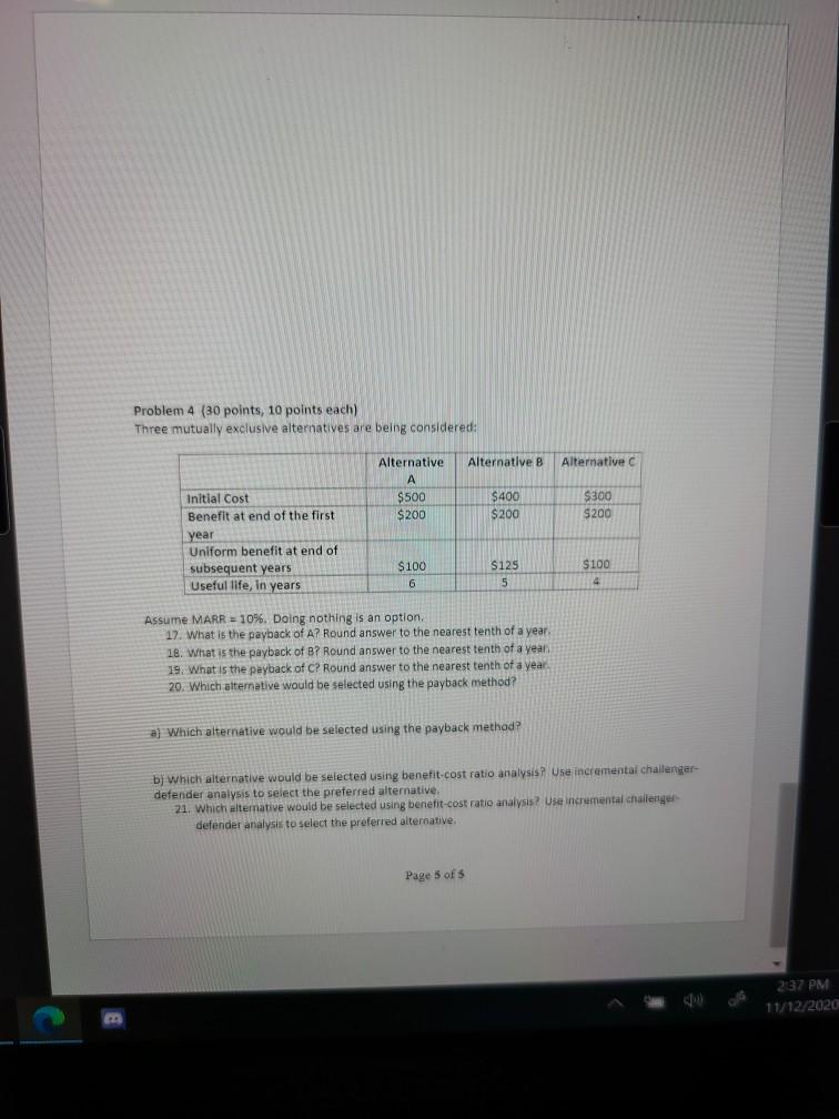 Solved Problem 4 (30 points, 10 points each) Three mutually | Chegg.com