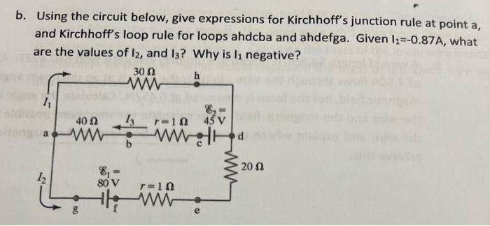 Solved B. Using The Circuit Below, Give Expressions For | Chegg.com