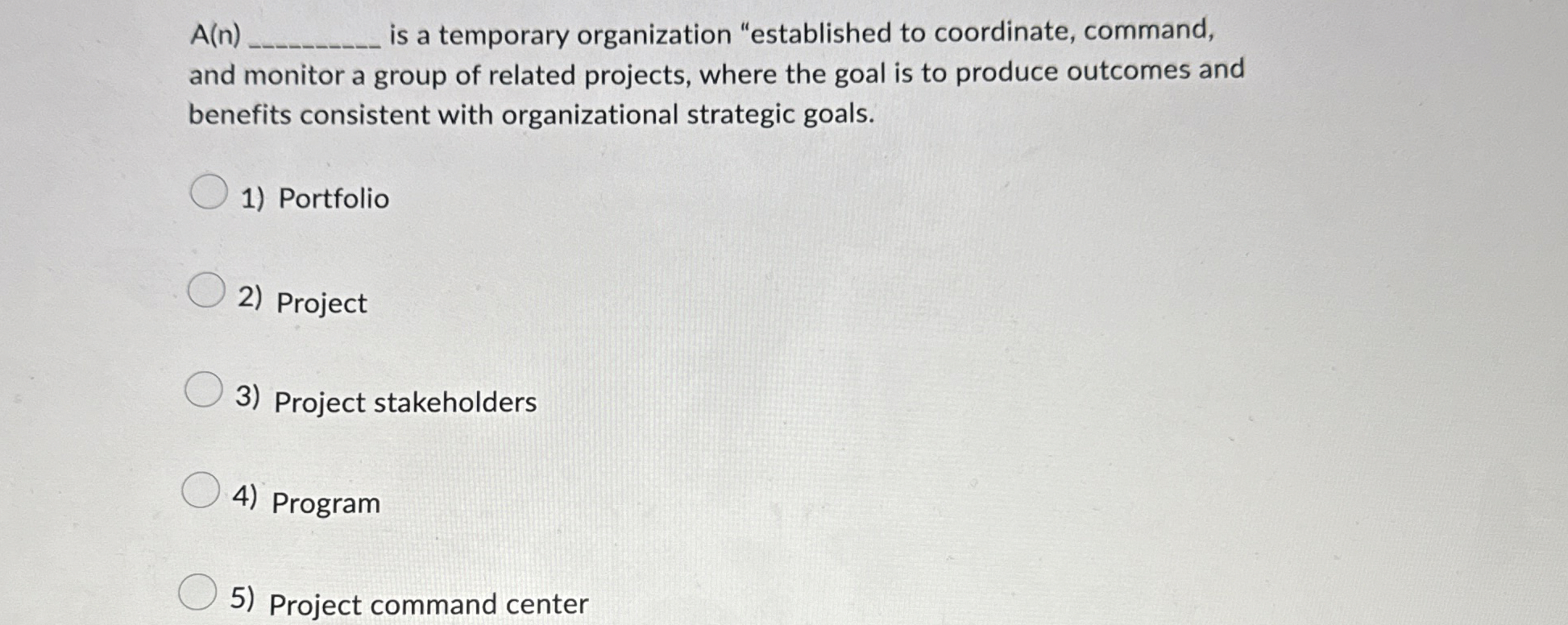 Solved A(n) q, ﻿is a temporary organization 
