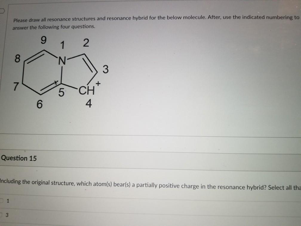 Solved Please draw all resonance structures and resonance | Chegg.com